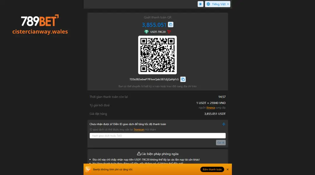 Hướng Dẫn Nạp Tiền 789bet - Trải Nghiệm Cá Cược Xanh Chín 9 | 789BET Nạp tiền bằng ví tiền điện tử USDT cũng đã được hỗ trợ trên 789BET